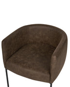 Armchair MALMOS Faux Leather Dark Brown
