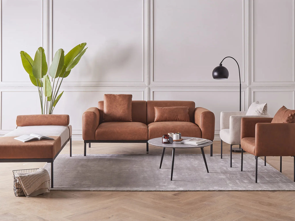 Armchair MALMOS Faux Leather Brown