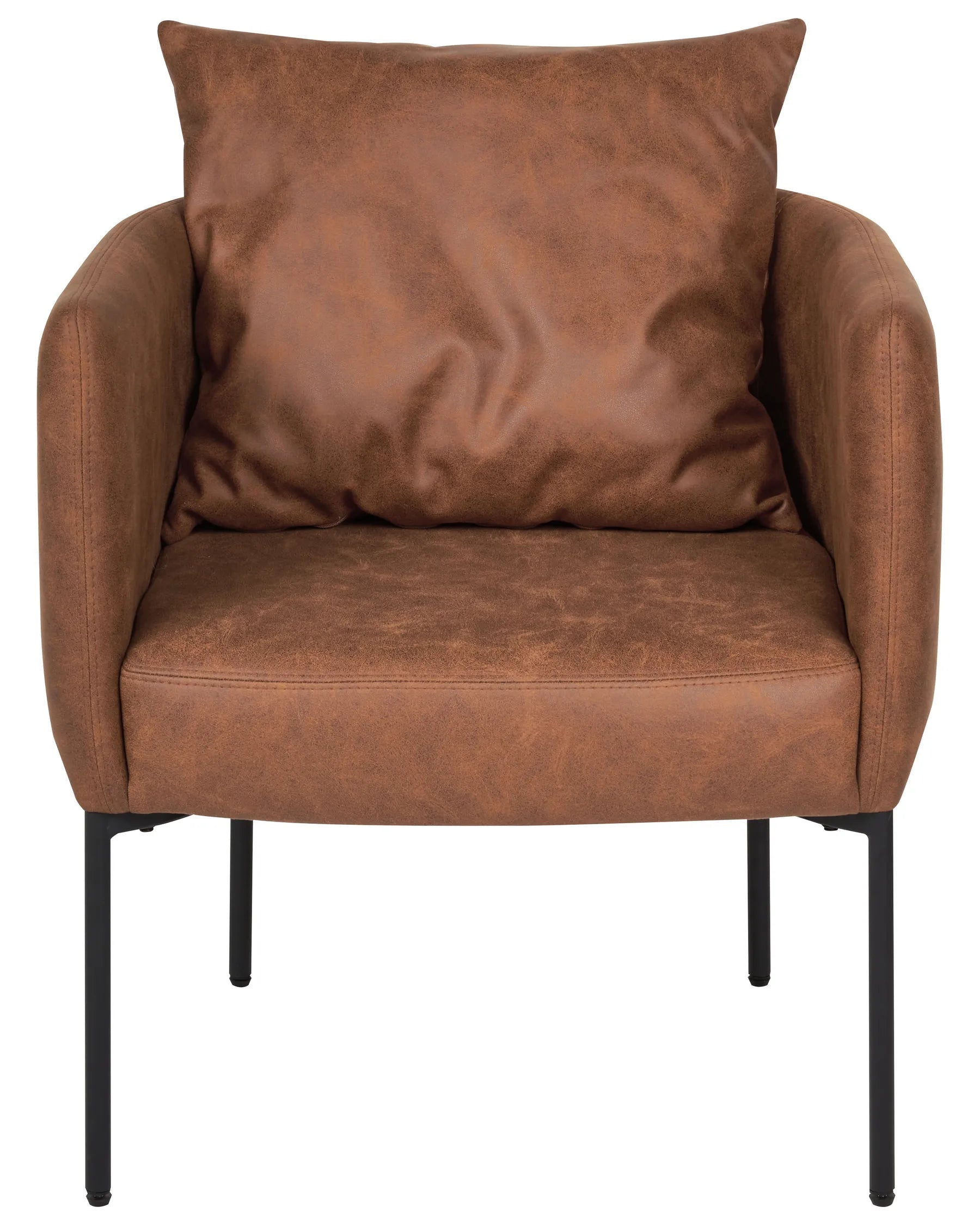 Armchair MALMOS Faux Leather Brown