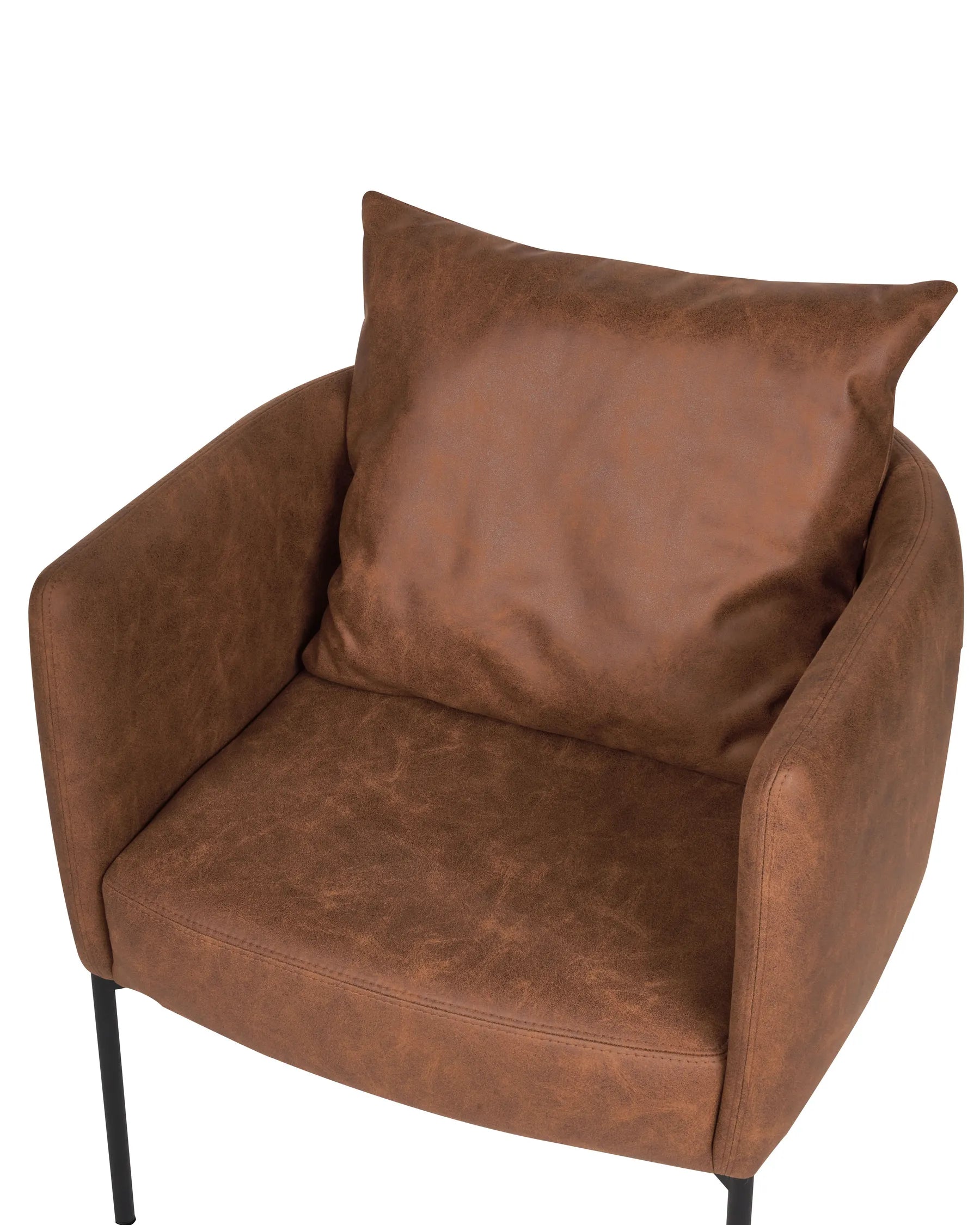 Armchair MALMOS Faux Leather Brown