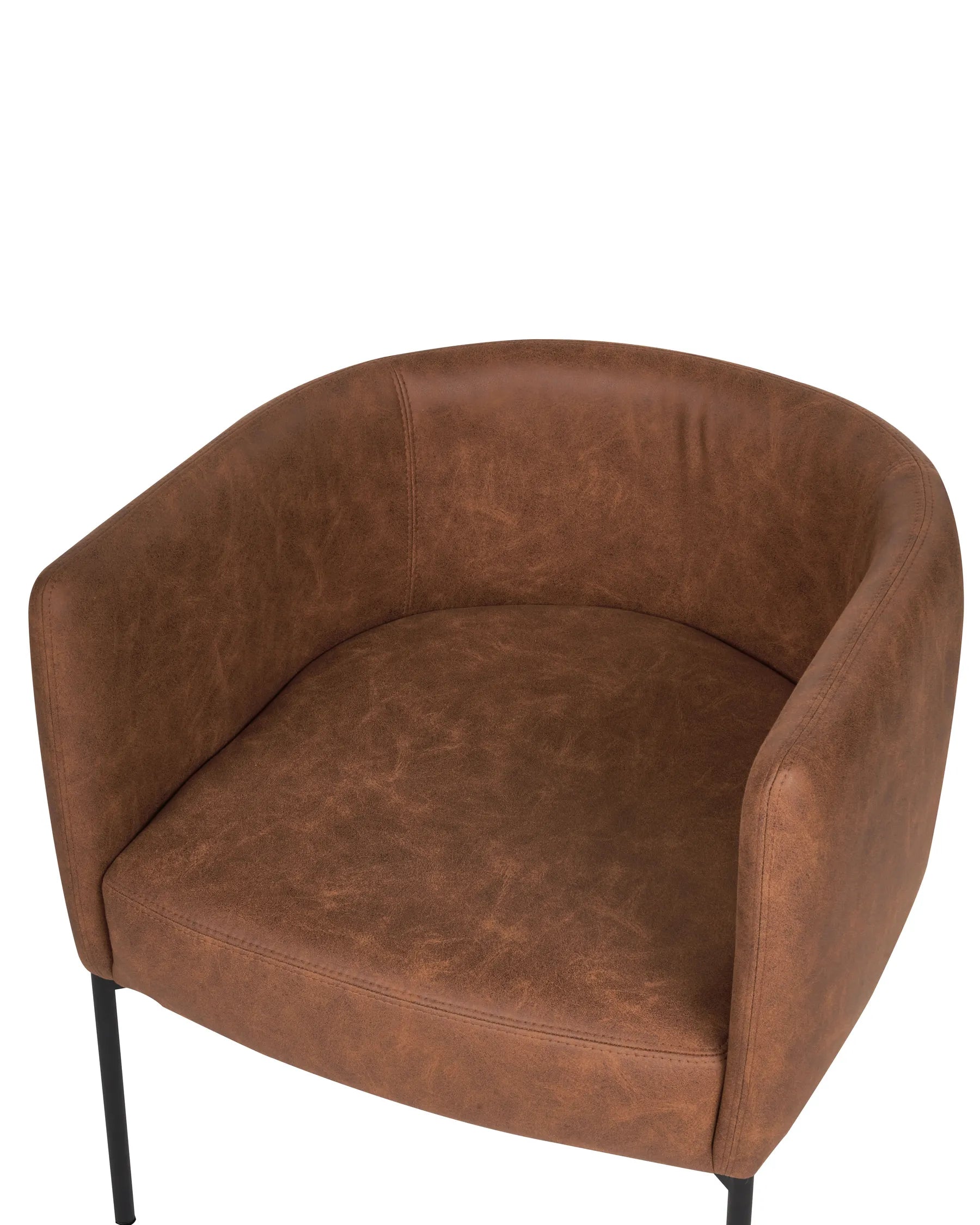 Armchair MALMOS Faux Leather Brown