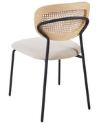 Set of 2 Dining Chairs MAYETTA Metal Light Beige