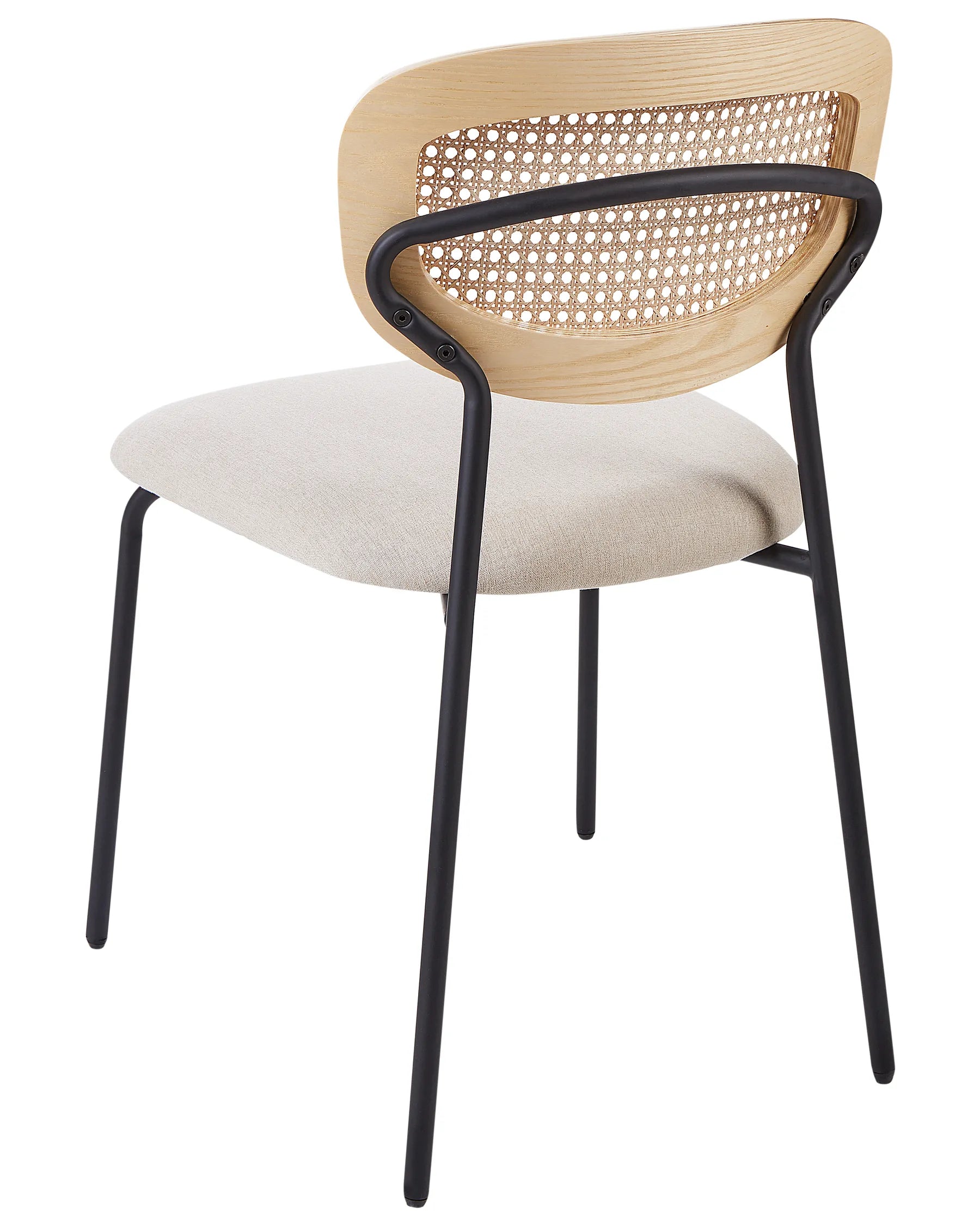 Set of 2 Dining Chairs MAYETTA Metal Light Beige