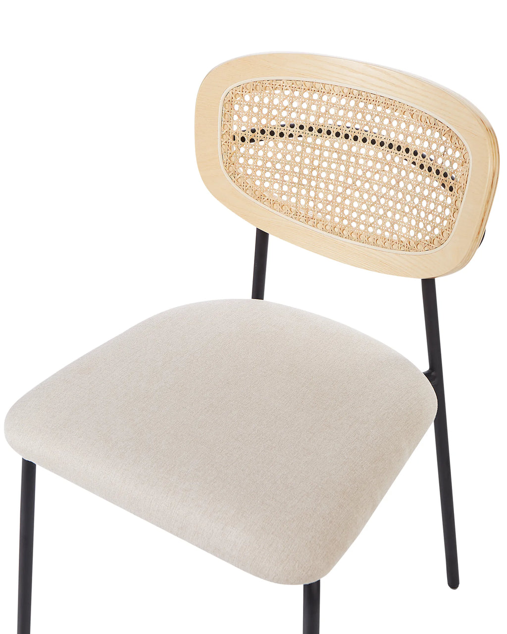 Set of 2 Dining Chairs MAYETTA Metal Light Beige