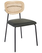 Set of 2 Dining Chairs MAYETTA Metal Dark Green