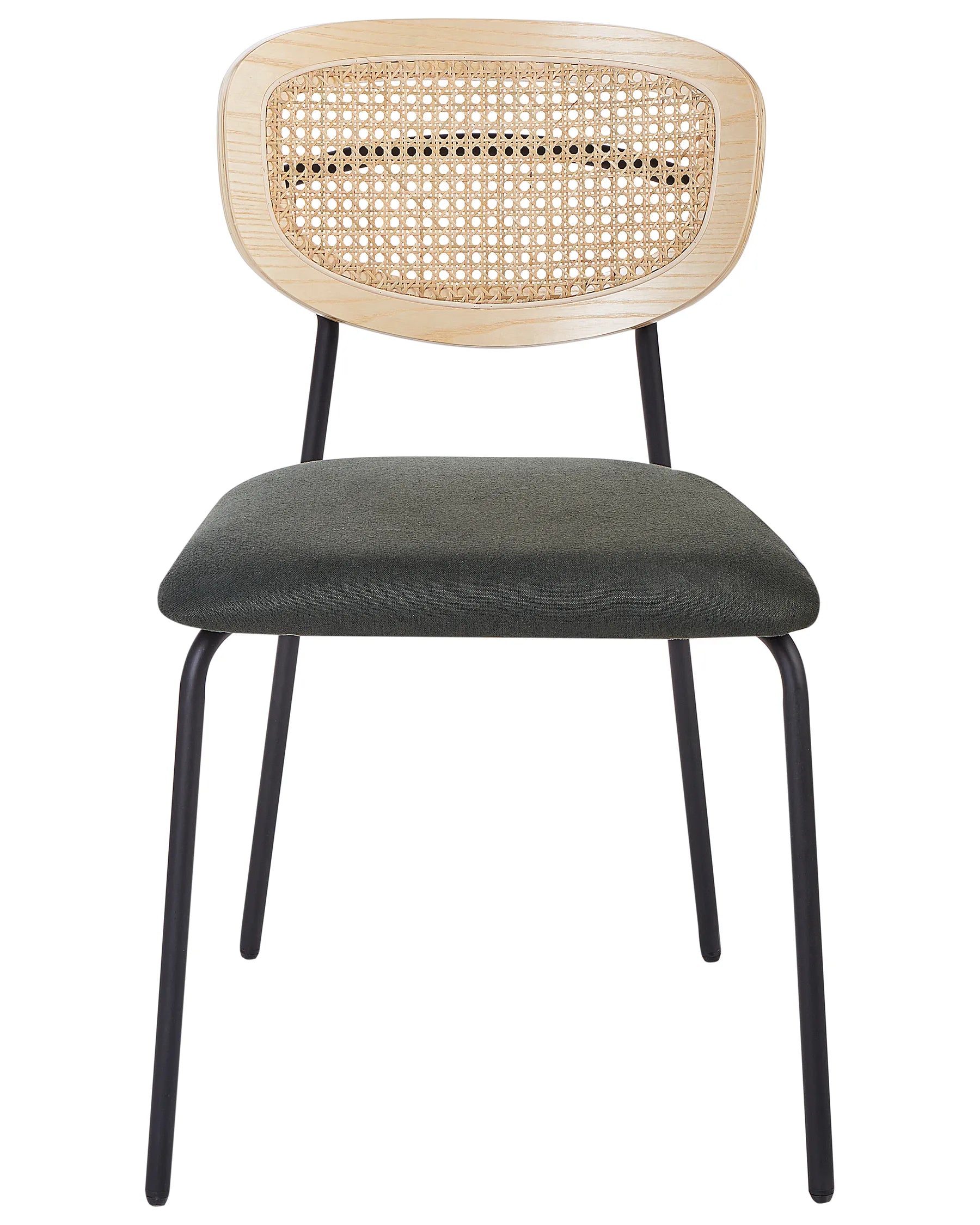 Set of 2 Dining Chairs MAYETTA Metal Dark Green