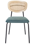 Set of 2 Dining Chairs MAYETTA Metal Teal