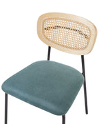 Set of 2 Dining Chairs MAYETTA Metal Teal