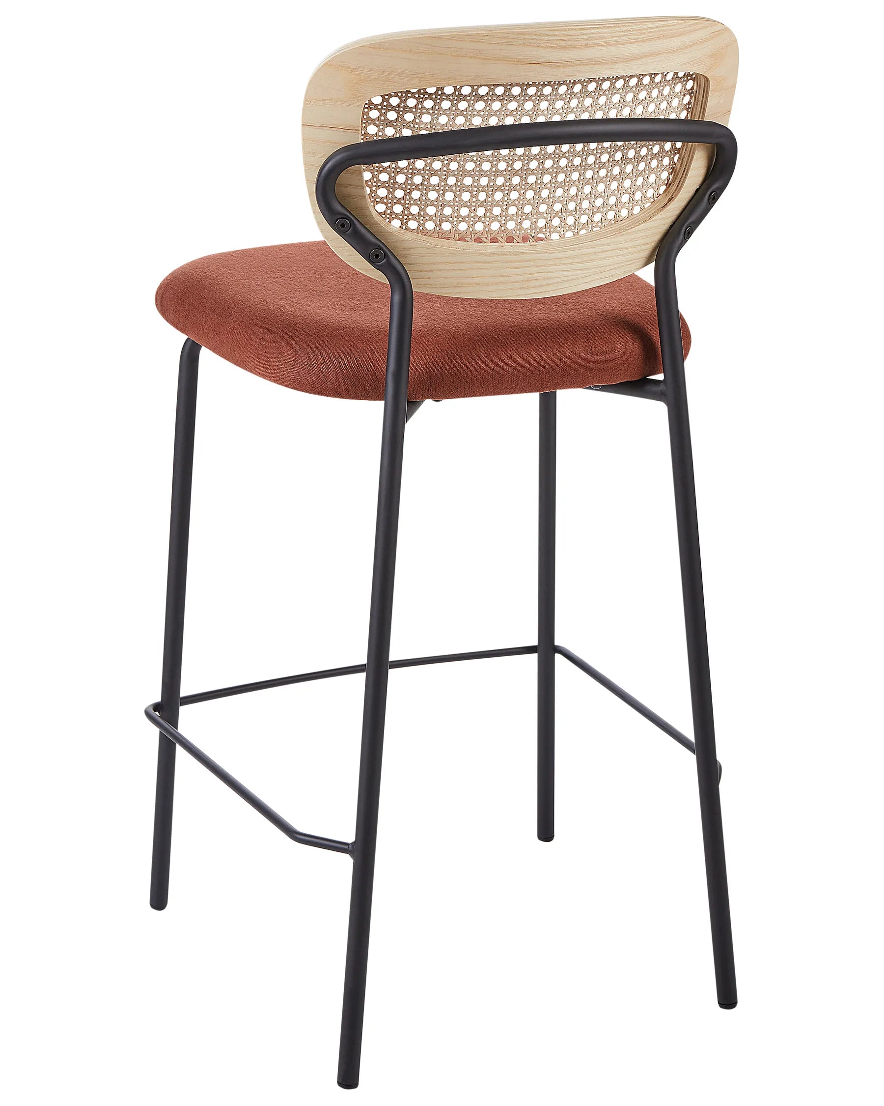 Set of 2 Bar Chairs MAYETTA Rattan Orange