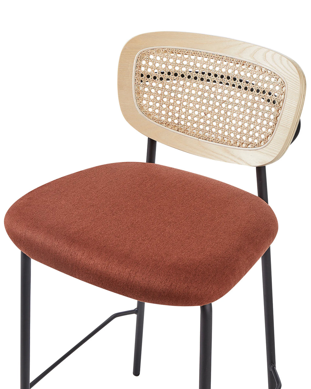 Set of 2 Bar Chairs MAYETTA Rattan Orange