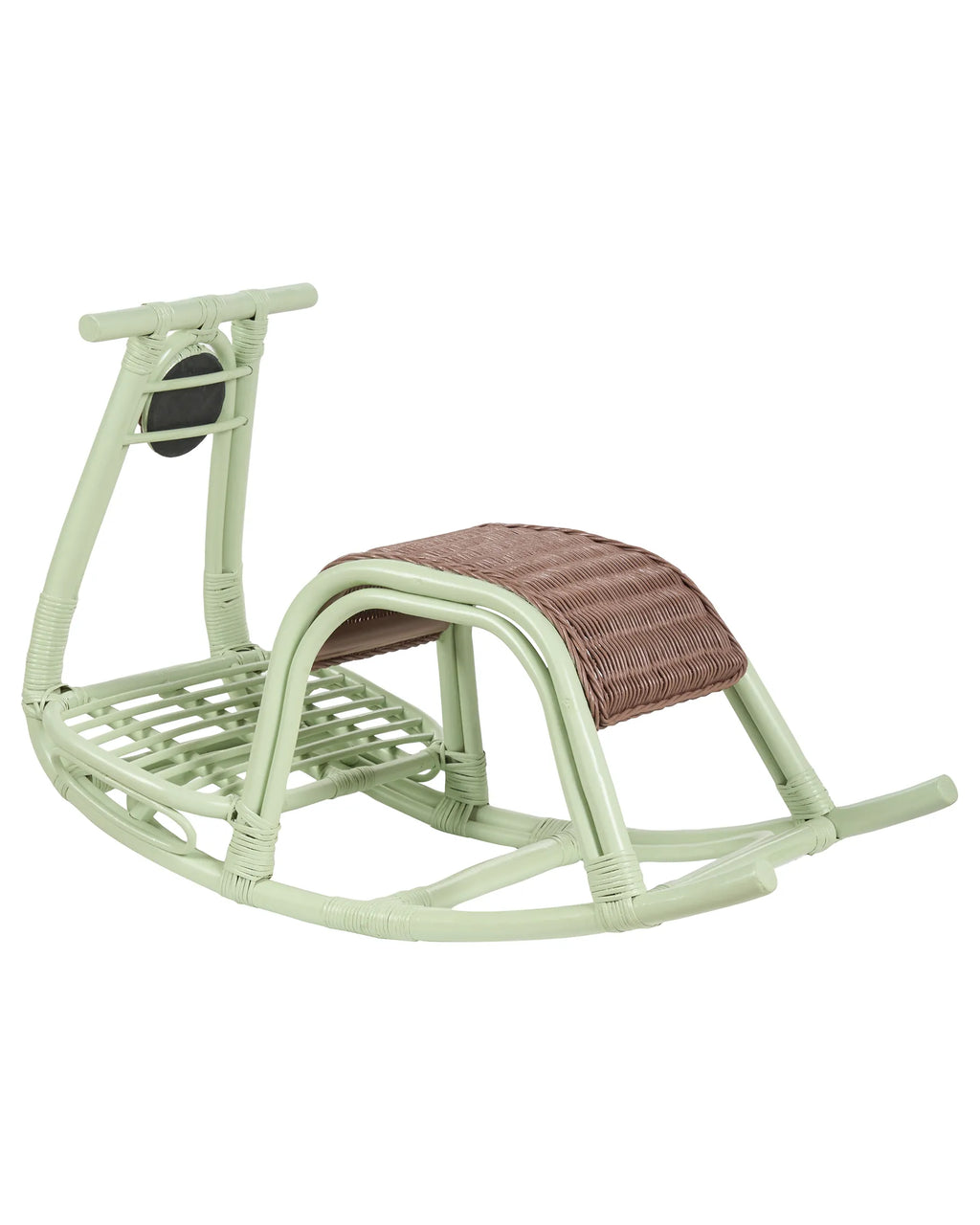 Kids Rocking Chair ASPRIA Rattan Light Green