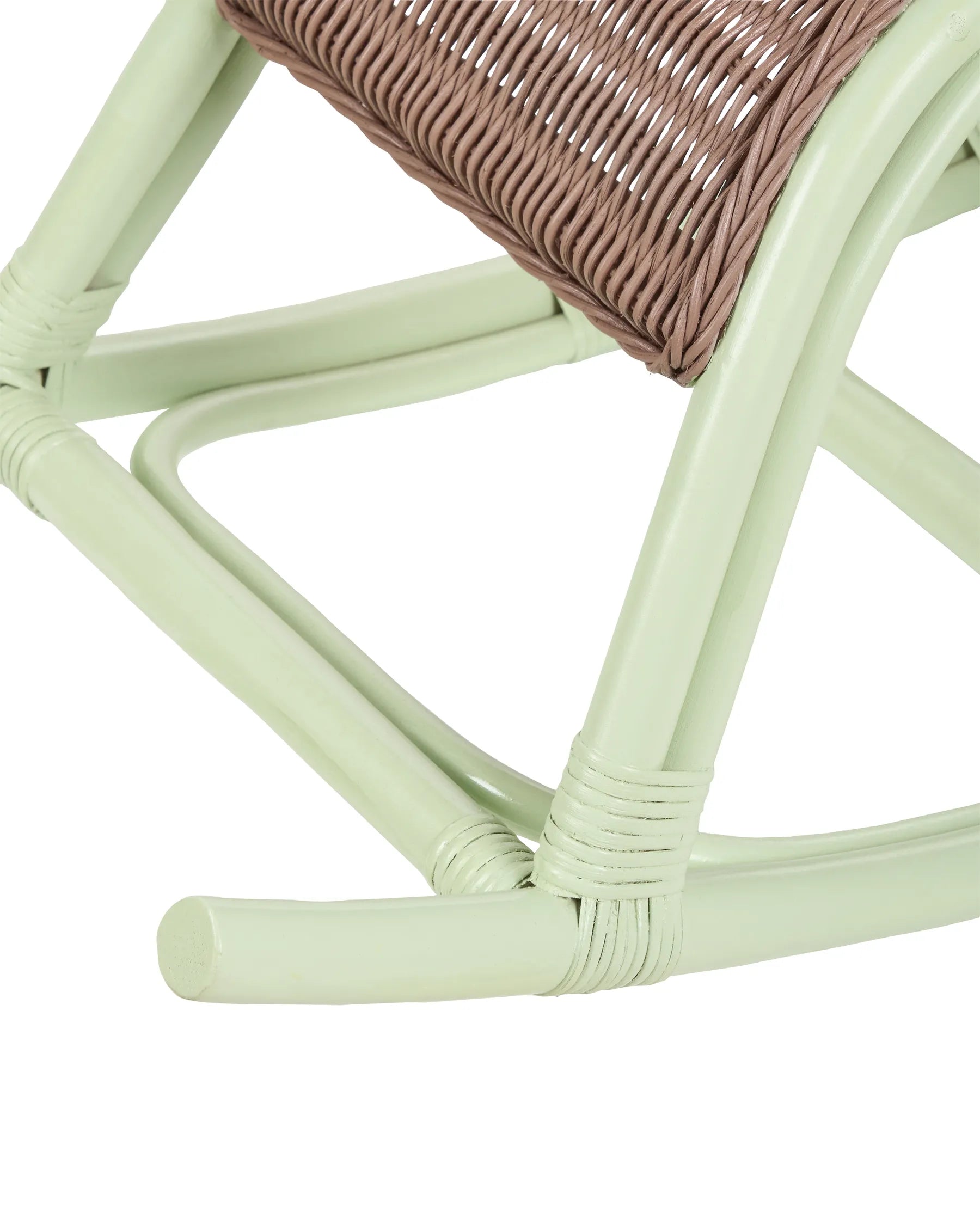 Kids Rocking Chair ASPRIA Rattan Light Green