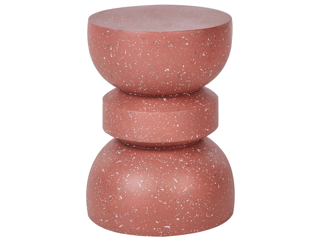 Side Table FALIRO 37 cm 37 cm Red Terrazzo