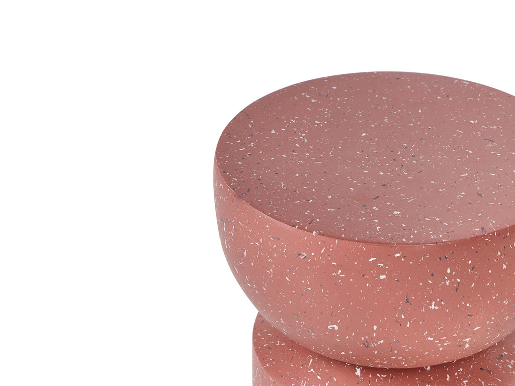 Side Table FALIRO 37 cm 37 cm Red Terrazzo