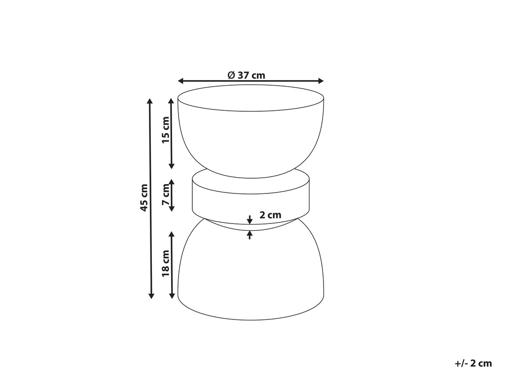 Side Table FALIRO 37 cm 37 cm Red Terrazzo