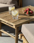 Garden Coffee Table TODI 45 cm 80 cm Bamboo Brown