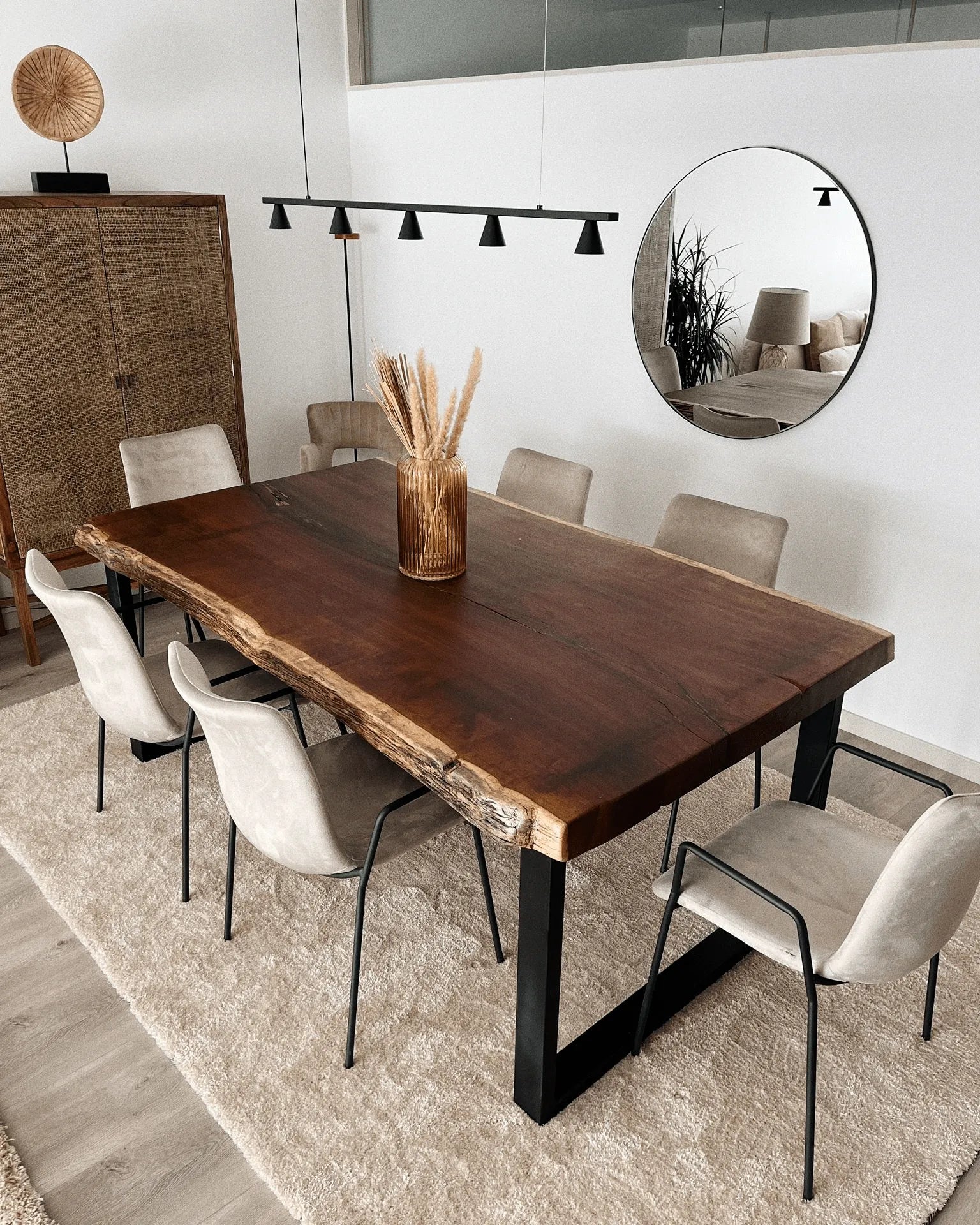 Set of 2 Dining Chairs JEFFERSON Velvet Taupe