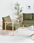 Armchair ASKER Boucle Dark Green