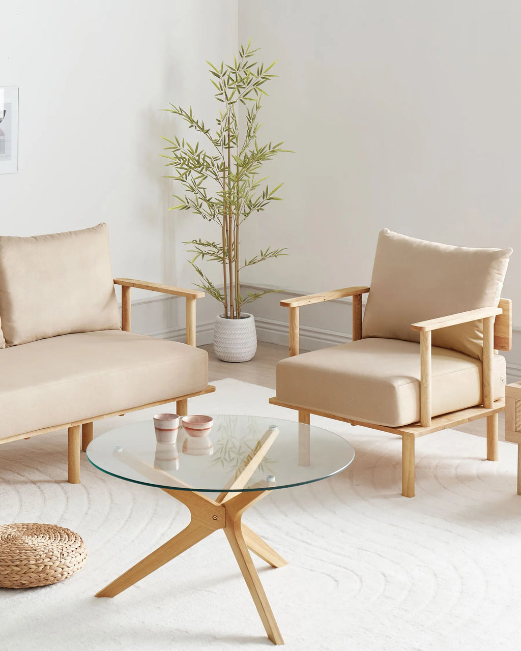Armchair ASKER Fabric Sand Beige