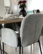 Set of 2 Dining Chairs ALBEE Fabric Mint Green