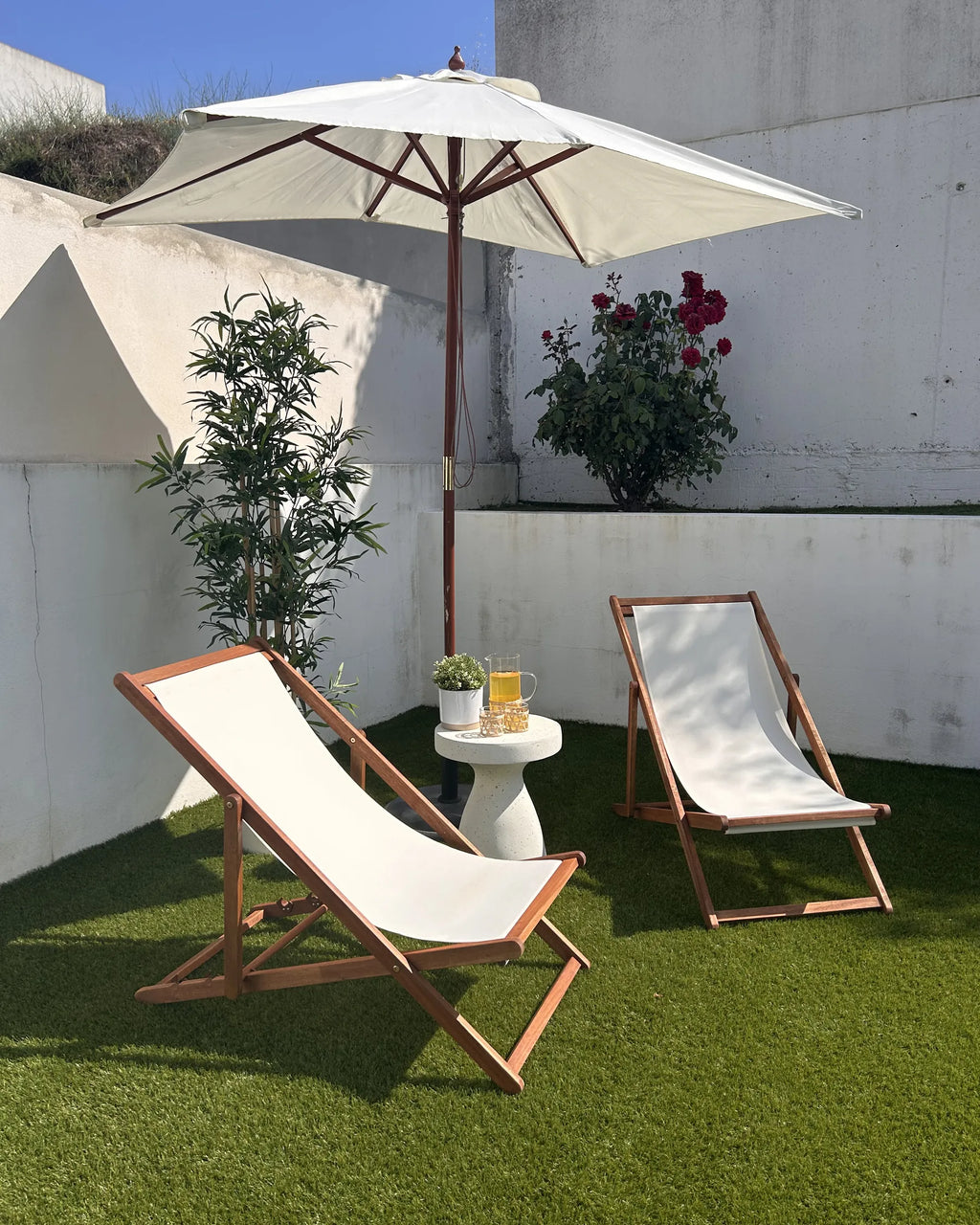 Side Table BIVIERE 39 cm 39 cm Terrazzo Effect White Terrazzo