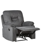 Recliner Chair BERGEN with Footrest Fabric Dark Grey
