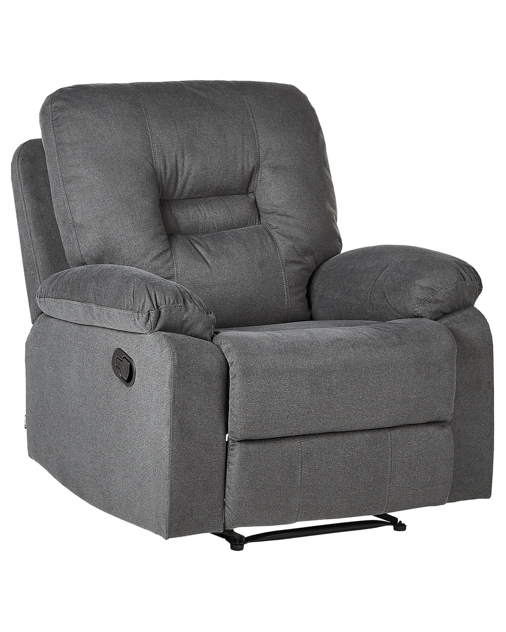 Recliner Chair BERGEN with Footrest Fabric Dark Grey