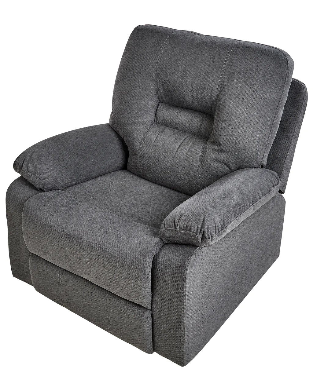 Recliner Chair BERGEN with Footrest Fabric Dark Grey