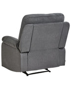 Recliner Chair BERGEN with Footrest Fabric Dark Grey