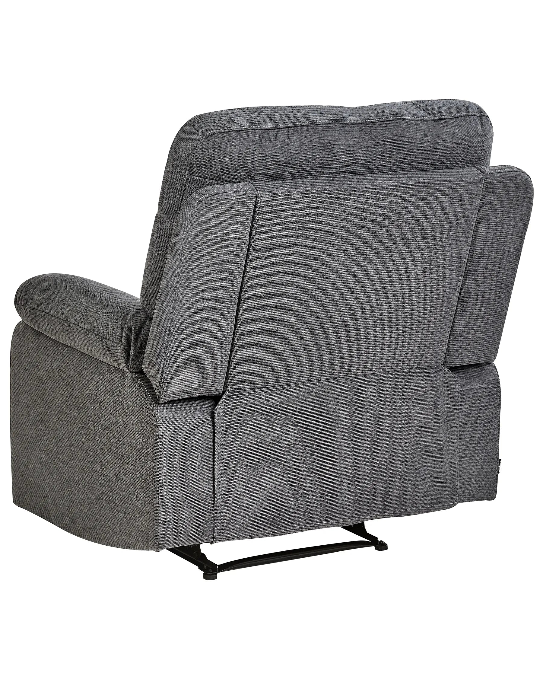 Recliner Chair BERGEN with Footrest Fabric Dark Grey
