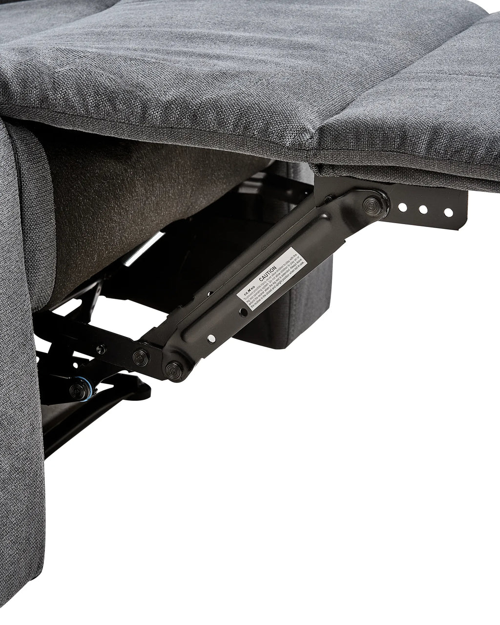 Recliner Chair BERGEN with Footrest Fabric Dark Grey