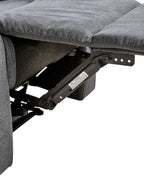 Recliner Chair BERGEN with Footrest Fabric Dark Grey