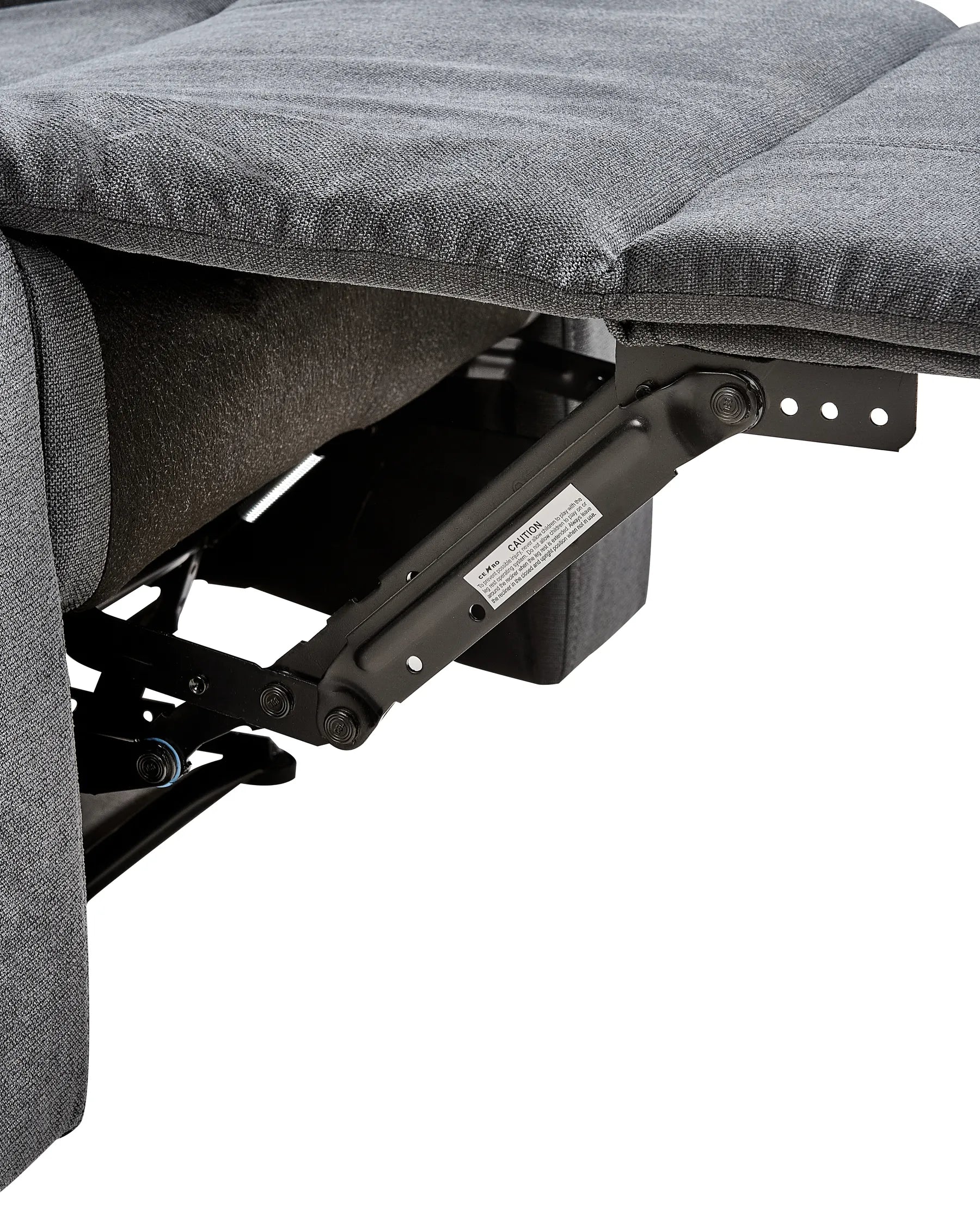 Recliner Chair BERGEN with Footrest Fabric Dark Grey