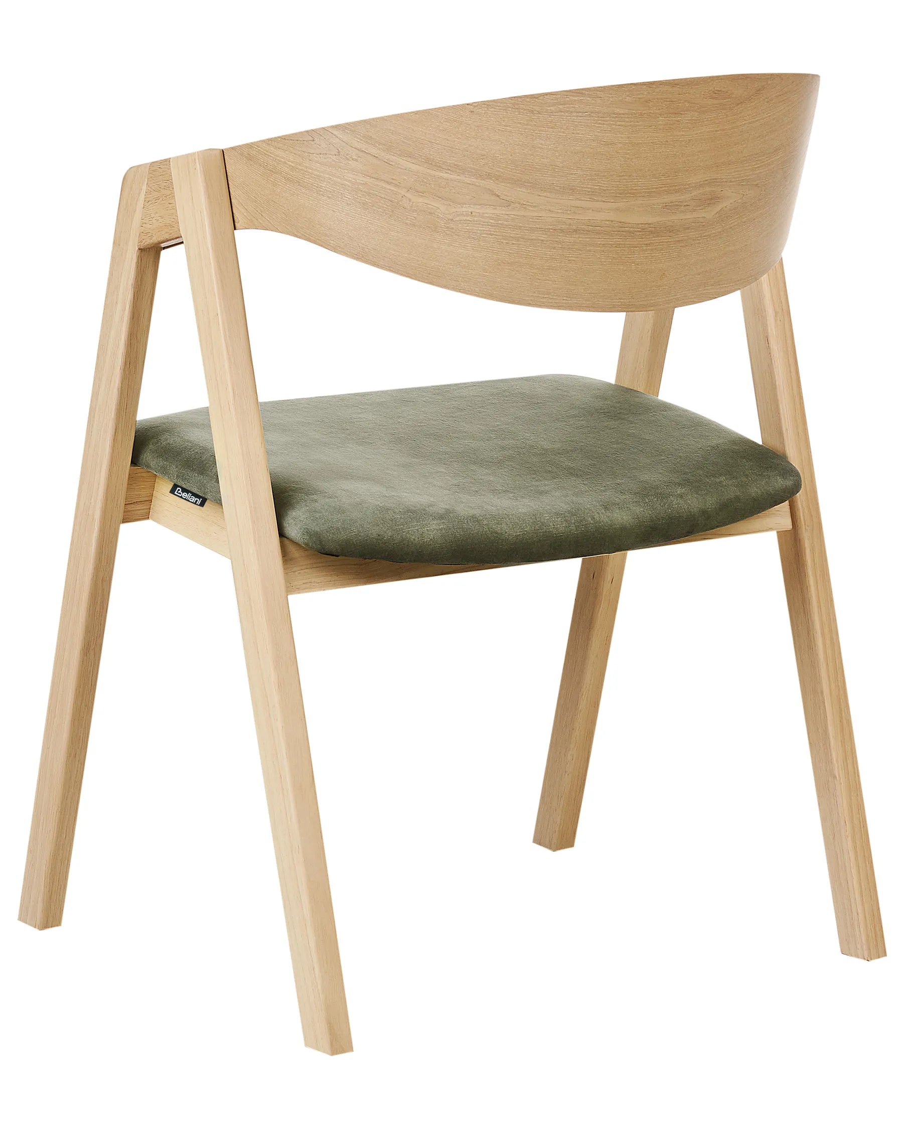 Set of 2 Dining Chairs YUBA Wood Dark Green