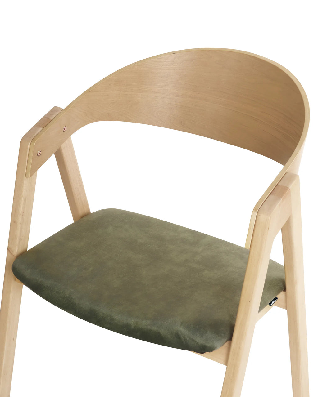 Set of 2 Dining Chairs YUBA Wood Dark Green