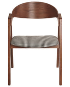 Set of 2 Dining Chairs YUBA Wood Black/ White