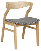 Set of 2 Dining Chairs MAROA Wood Black/ White