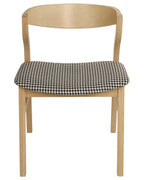 Set of 2 Dining Chairs MAROA Wood Black/ White