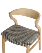 Set of 2 Dining Chairs MAROA Wood Black/ White
