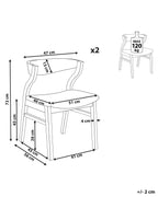 Set of 2 Dining Chairs MAROA Wood Black/ White