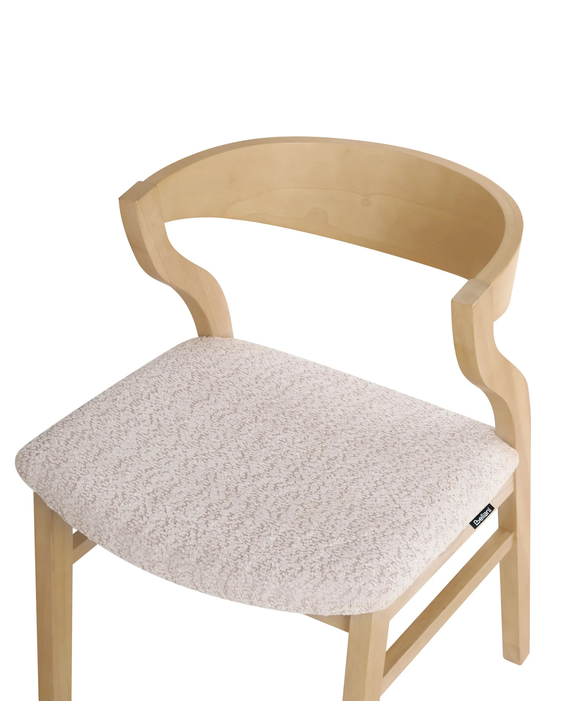 Set of 2 Dining Chairs MAROA Wood Light Beige