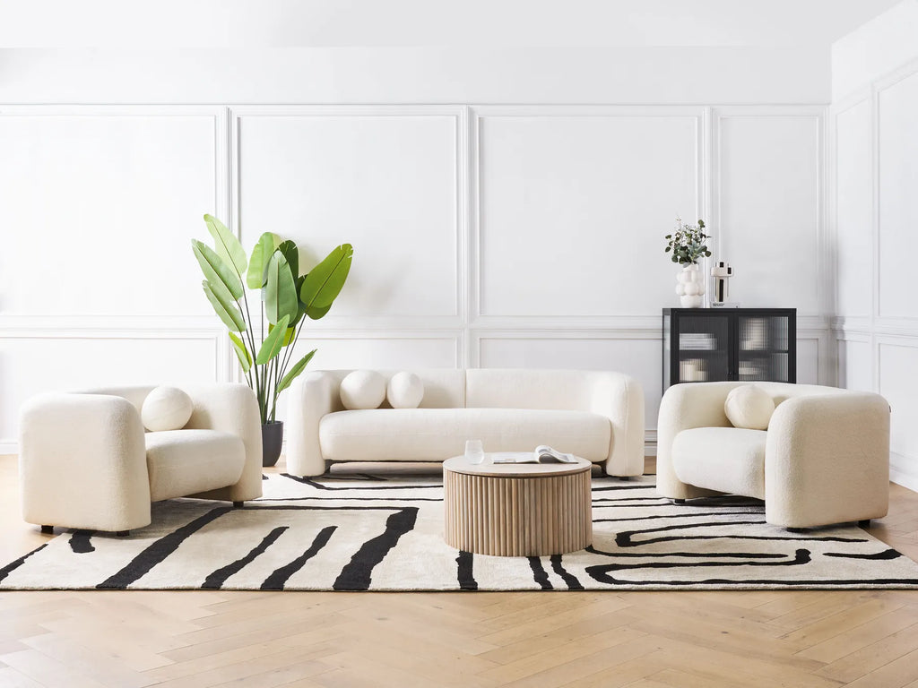 Armchair LEIREN Boucle White