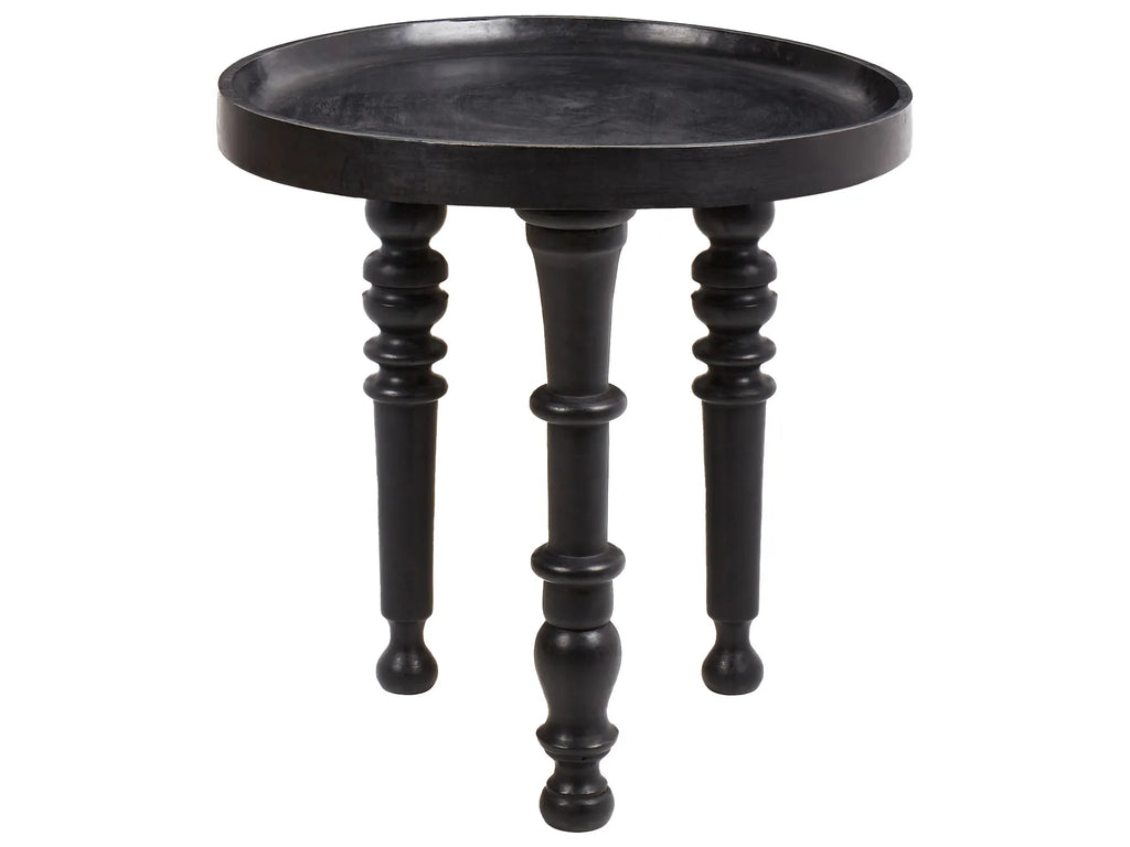 Side Table LEETON Mango Wood Black