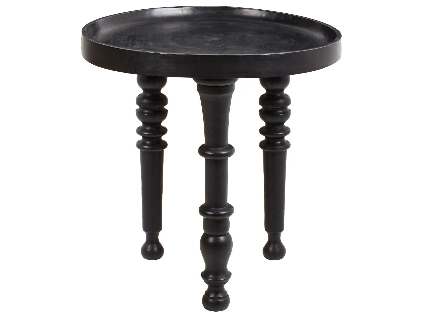 Side Table LEETON Mango Wood Black