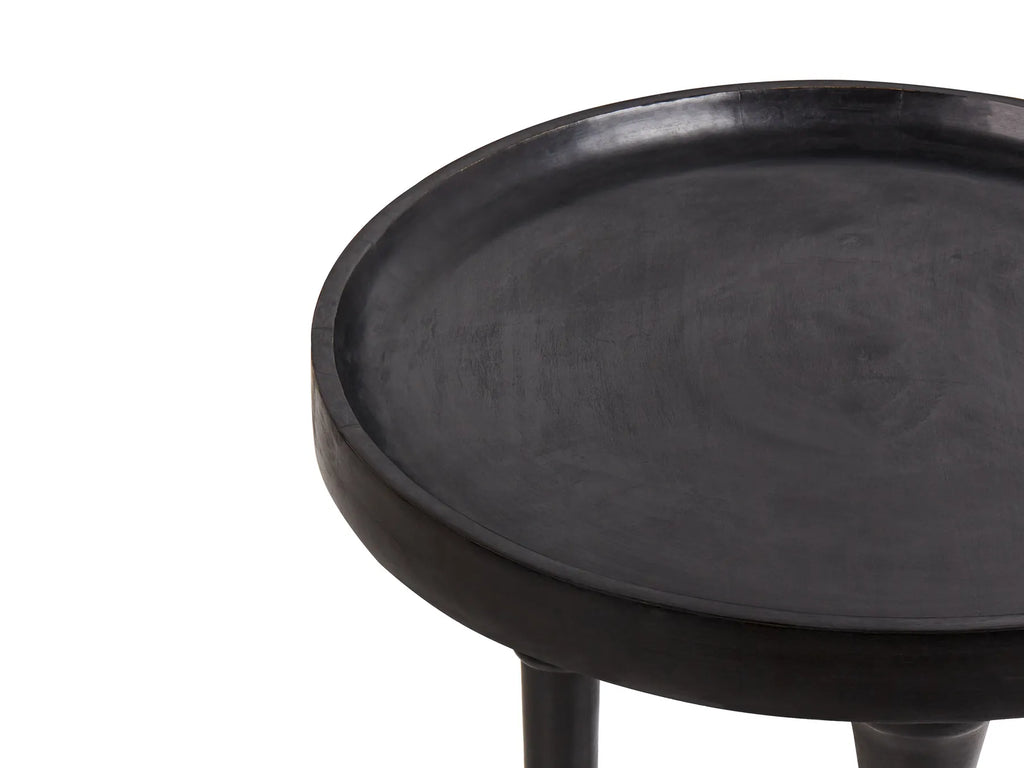 Side Table LEETON Mango Wood Black