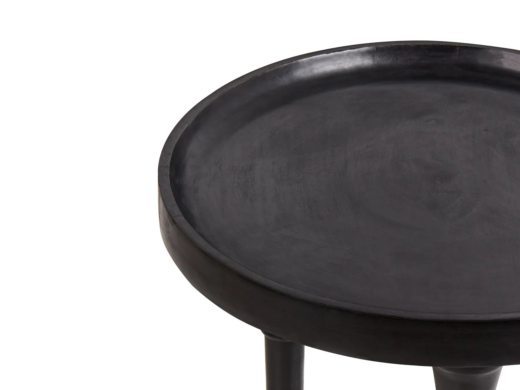 Side Table LEETON Mango Wood Black
