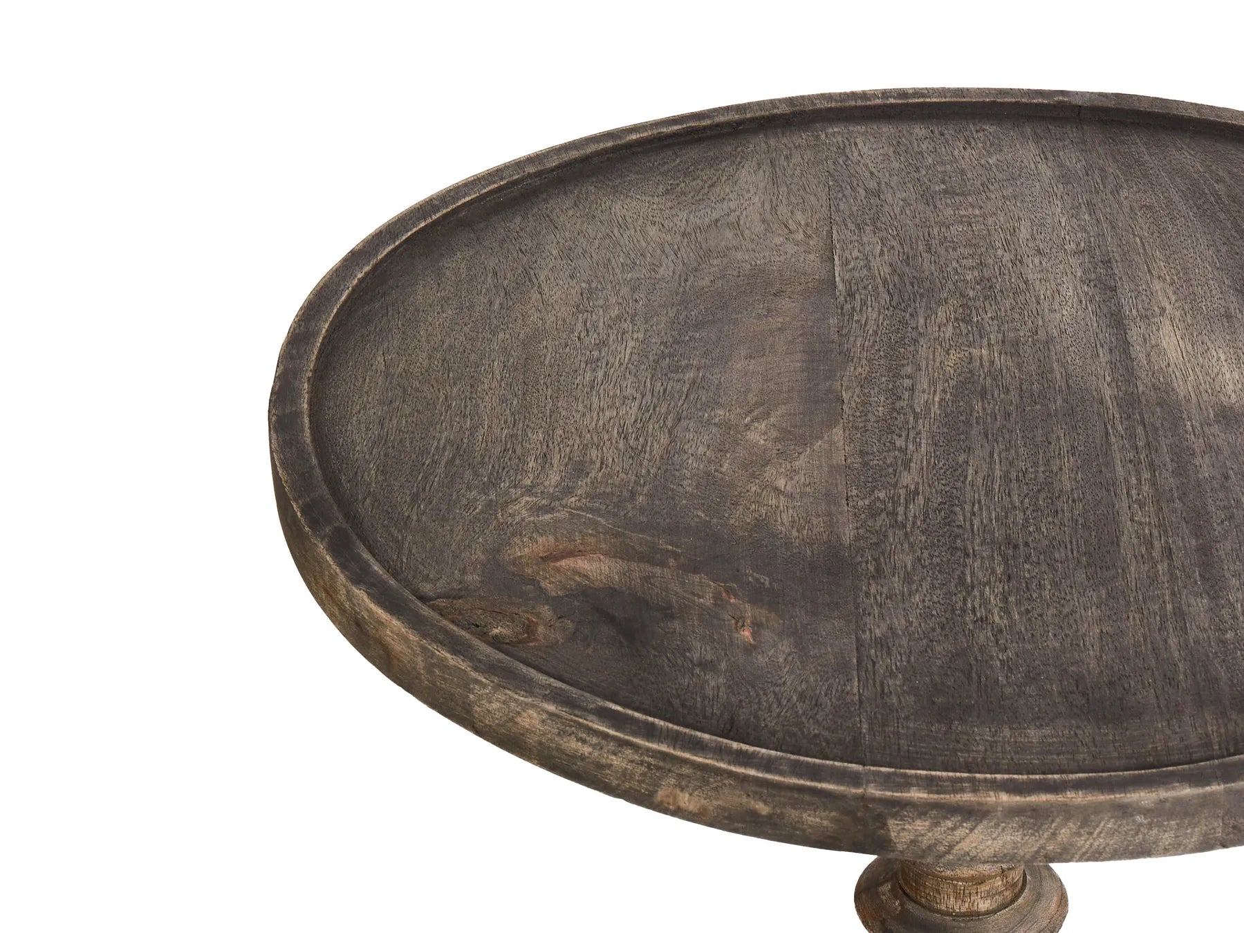 Set of 2 Side Tables THALIA Mango Wood Dark Brown