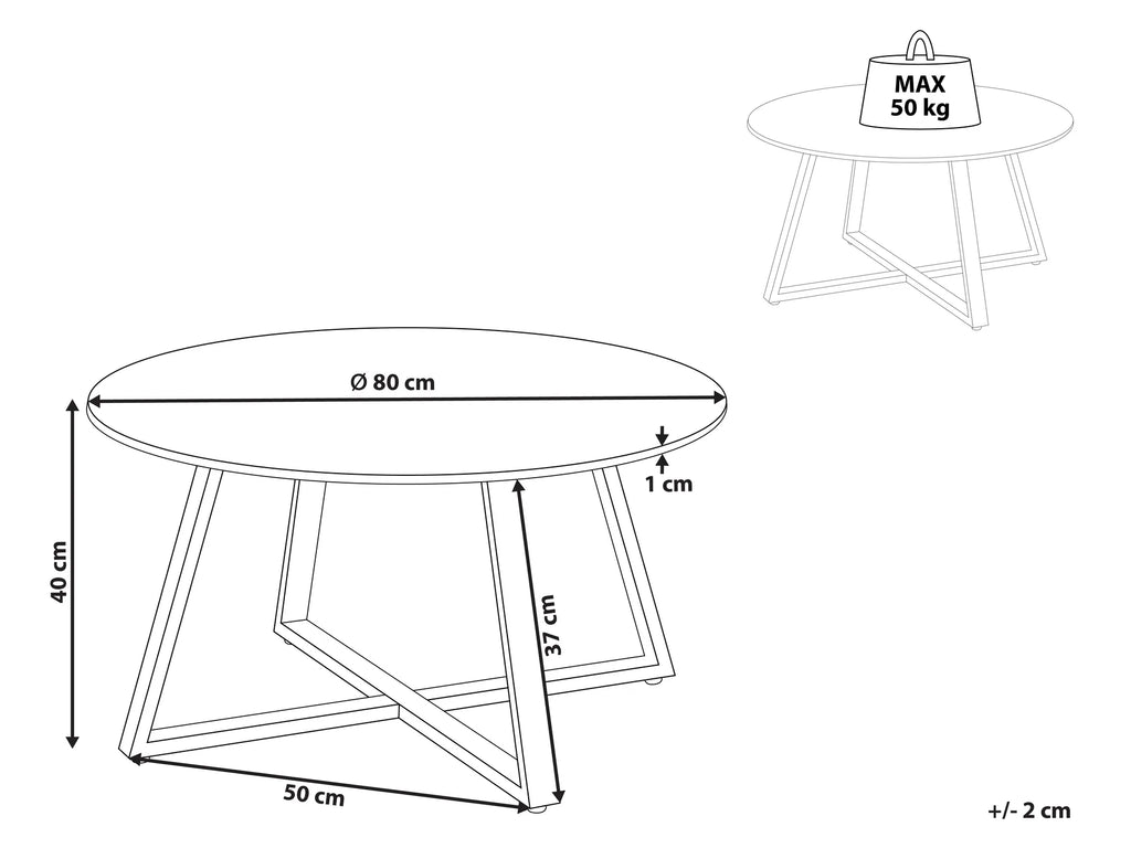 Coffee Table IVINS Ceramic White Marble