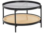 Coffee Table RENO Tempered Glass Black