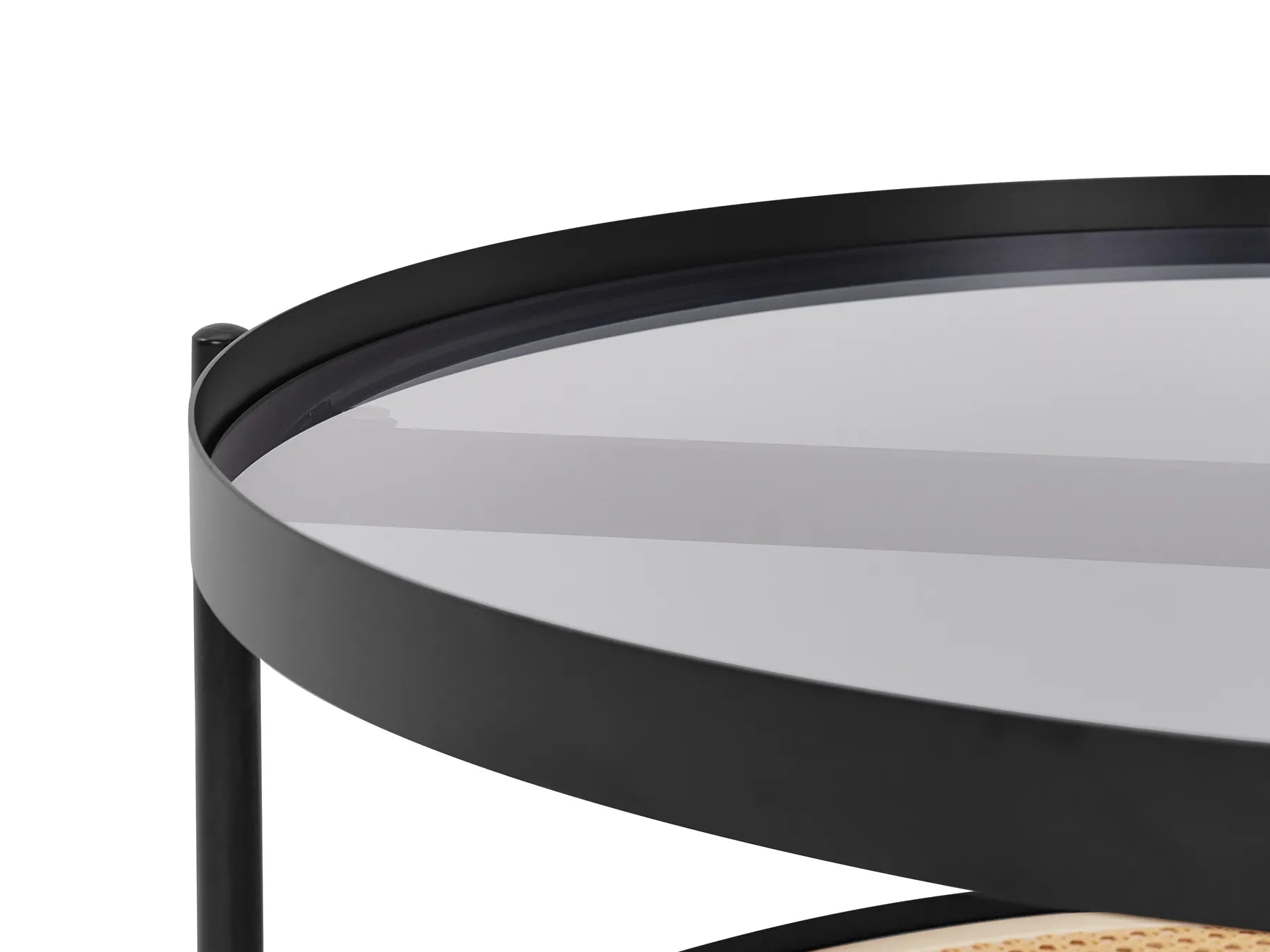 Coffee Table RENO Tempered Glass Black